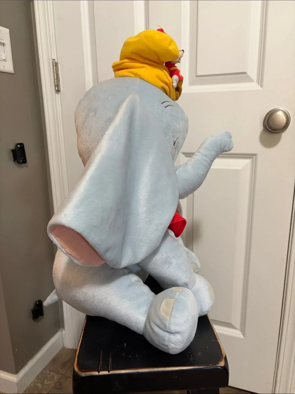 Plush Dumbo and Timoth Toy with Red Collar and Yellow Hat